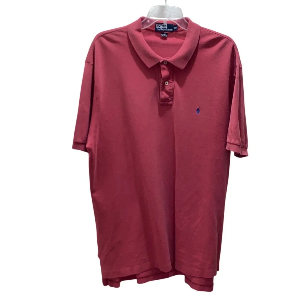 Polo Ralph Lauren Mens XXL Red Cotton Pique‎ Short Sleeve Pony Logo Polo Shirt